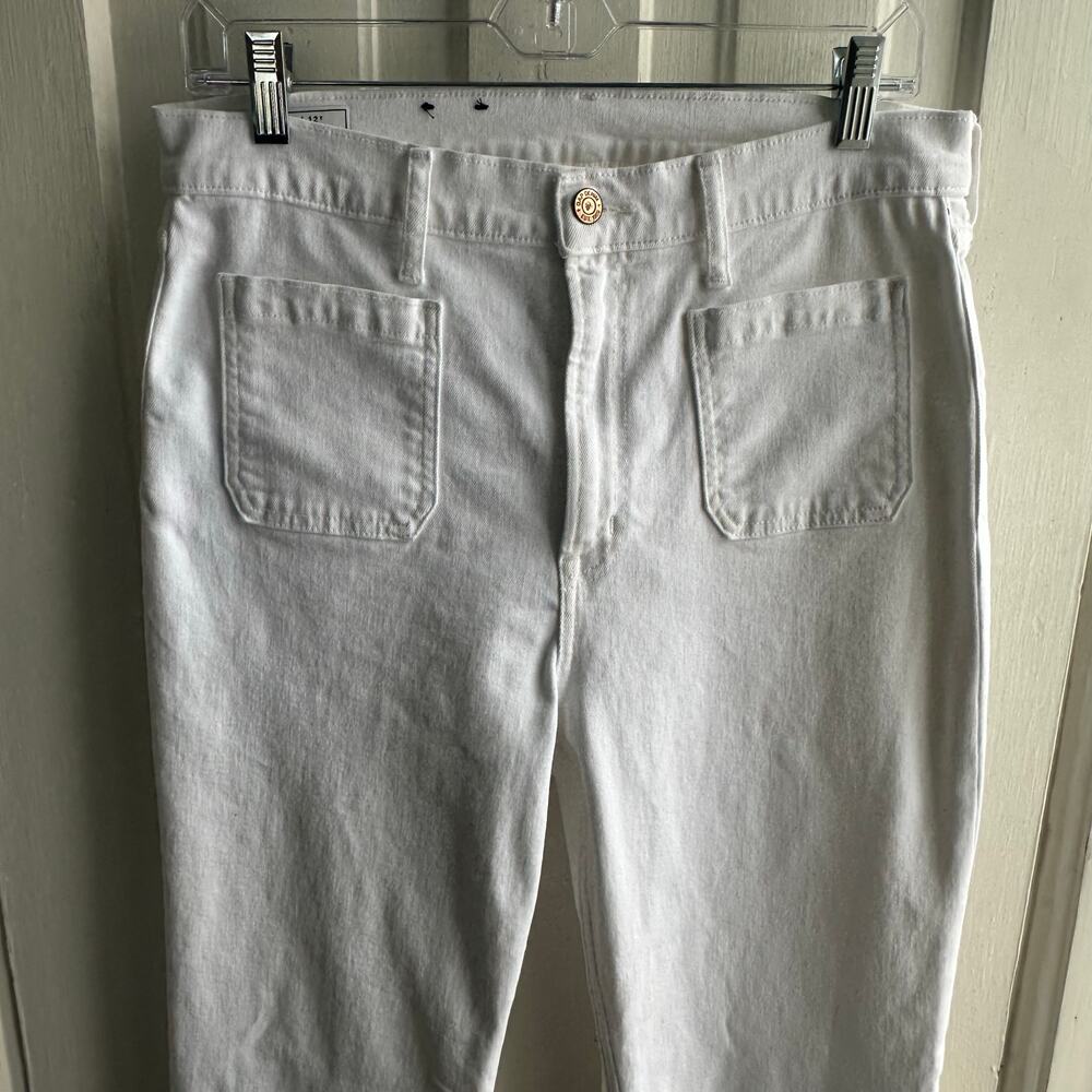 GAP 70s Flare High-Rise Jeans White | Size 31 Tall - Picture 3 of 8